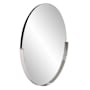 Howard Elliott Zanki 30" Diameter Circular Stainless Steel Framed Bathroom Mirror Polished Silver