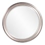 Howard Elliott George 36" Diameter Circular Wood Framed Bathroom Mirror Bright Silver Leaf