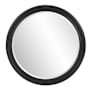 Howard Elliott George 36" Diameter Circular Wood Framed Bathroom Mirror Matte Black