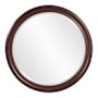Howard Elliott George 36" Diameter Circular Wood Framed Bathroom Mirror Wenge Brown