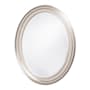 Howard Elliott George 25" W x 33" H Oval Wood Framed Bathroom Mirror Bright Silver Leaf