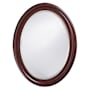Howard Elliott George 25" W x 33" H Oval Wood Framed Bathroom Mirror Chocolate Brown