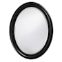 Howard Elliott George 25" W x 33" H Oval Wood Framed Bathroom Mirror Matte Black