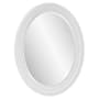 Howard Elliott George 25" W x 33" H Oval Wood Framed Bathroom Mirror Matte White