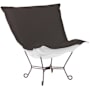 Howard Elliott Sensibility 40" Wide Metal Framed Acrylic Accent Chair Charcoal