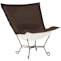 Howard Elliott Sensibility 40" Wide Metal Framed Acrylic Accent Chair Chocolate