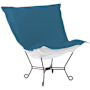 Howard Elliott Sensibility 40" Wide Metal Framed Acrylic Accent Chair Turquoise