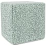 Howard Elliott Subtlety 17" Wide Plywood and Polyester Outdoor Square Ottoman with Foam Filling Breeze