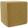Howard Elliott Subtlety 17" Wide Plywood and Polyester Outdoor Square Ottoman with Foam Filling Gold