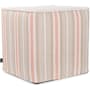 Howard Elliott Polarity 17" Wide Plywood and Polyester Outdoor Square Ottoman with Foam Filling Terra