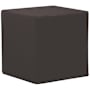 Howard Elliott Sensibility 17" Wide Plywood and Polyester Outdoor Square Ottoman with Foam Filling Charcoal