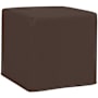 Howard Elliott Sensibility 17" Wide Plywood and Polyester Outdoor Square Ottoman with Foam Filling Chocolate