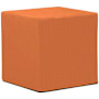 Howard Elliott Sensibility 17" Wide Plywood and Polyester Outdoor Square Ottoman with Foam Filling Canyon