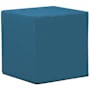 Howard Elliott Sensibility 17" Wide Plywood and Polyester Outdoor Square Ottoman with Foam Filling Turquoise