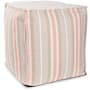 Howard Elliott Polarity 20" Wide Polyester Outdoor Pouf Square Ottoman Terra