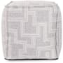 Howard Elliott Mistify 20" Wide Polyester Outdoor Pouf Square Ottoman Fog