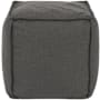 Howard Elliott Sensibility 20" Wide Polyester Outdoor Pouf Square Ottoman Charcoal