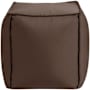 Howard Elliott Sensibility 20" Wide Polyester Outdoor Pouf Square Ottoman Chocolate