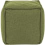 Howard Elliott Sensibility 20" Wide Polyester Outdoor Pouf Square Ottoman Moss