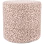 Howard Elliott Subtlety 18" Wide Plywood and Polyester Outdoor Round Ottoman with Foam Filling Blush