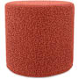Howard Elliott Subtlety 18" Wide Plywood and Polyester Outdoor Round Ottoman with Foam Filling Coral