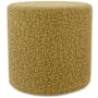 Howard Elliott Subtlety 18" Wide Plywood and Polyester Outdoor Round Ottoman with Foam Filling Gold