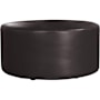 Howard Elliott Florie 36" Wide Plywood and Polyester Outdoor Round Ottoman Black
