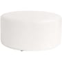 Howard Elliott Florie 36" Wide Plywood and Polyester Outdoor Round Ottoman White