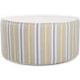 Howard Elliott Polarity 36" Wide Plywood and Polyester Outdoor Round Ottoman Moss