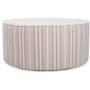 Howard Elliott Polarity 36" Wide Plywood and Polyester Outdoor Round Ottoman Sand