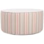 Howard Elliott Polarity 36" Wide Plywood and Polyester Outdoor Round Ottoman Terra