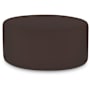Howard Elliott Sensibility 36" Wide Plywood and Polyester Outdoor Round Ottoman Chocolate