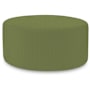 Howard Elliott Sensibility 36" Wide Plywood and Polyester Outdoor Round Ottoman Moss