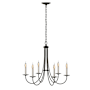 Hubbardton Forge Simple Lines 6 Light 26" Wide Taper Candle Style Chandelier Natural Iron