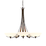 Hubbardton Forge Aegis 5 Light 32" Wide Chandelier Bronze / Opal