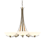 Hubbardton Forge Aegis 5 Light 32" Wide Chandelier Soft Gold / Opal