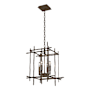 Hubbardton Forge Tura 4 Light 17" Wide Taper Candle Style Chandelier Bronze