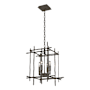 Hubbardton Forge Tura 4 Light 17" Wide Taper Candle Style Chandelier Dark Smoke