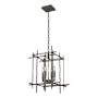 Hubbardton Forge Tura 4 Light 17" Wide Taper Candle Style Chandelier Natural Iron