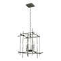 Hubbardton Forge Tura 4 Light 17" Wide Taper Candle Style Chandelier Sterling