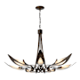 Hubbardton Forge Parasol 7 Light 39" Wide Chandelier Bronze / White Art