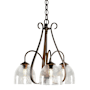 Hubbardton Forge Sweeping Taper 3 Light 19" Wide Chandelier Bronze