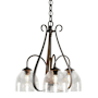 Hubbardton Forge Sweeping Taper 3 Light 19" Wide Chandelier Dark Smoke / Water