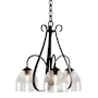 Hubbardton Forge Sweeping Taper 3 Light 19" Wide Chandelier Black