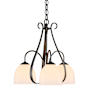 Hubbardton Forge Sweeping Taper 3 Light 19" Wide Chandelier Oil Rubbed Bronze / White