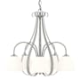 Hubbardton Forge Sweeping Taper 5 Light 24" Wide Chandelier Sterling
