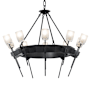 Hubbardton Forge Echo 10 Light 33" Wide Chandelier Black