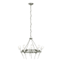 Hubbardton Forge Echo 10 Light 33" Wide Chandelier Sterling
