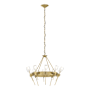 Hubbardton Forge Echo 10 Light 33" Wide Chandelier Modern Brass