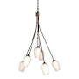 Hubbardton Forge Flora 6 Light 24" Wide Chandelier Bronze / Opal